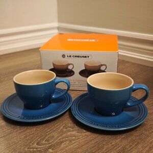 LE CREUSET - Classic Cappuccino Cups - Set of 2 - Blueberry